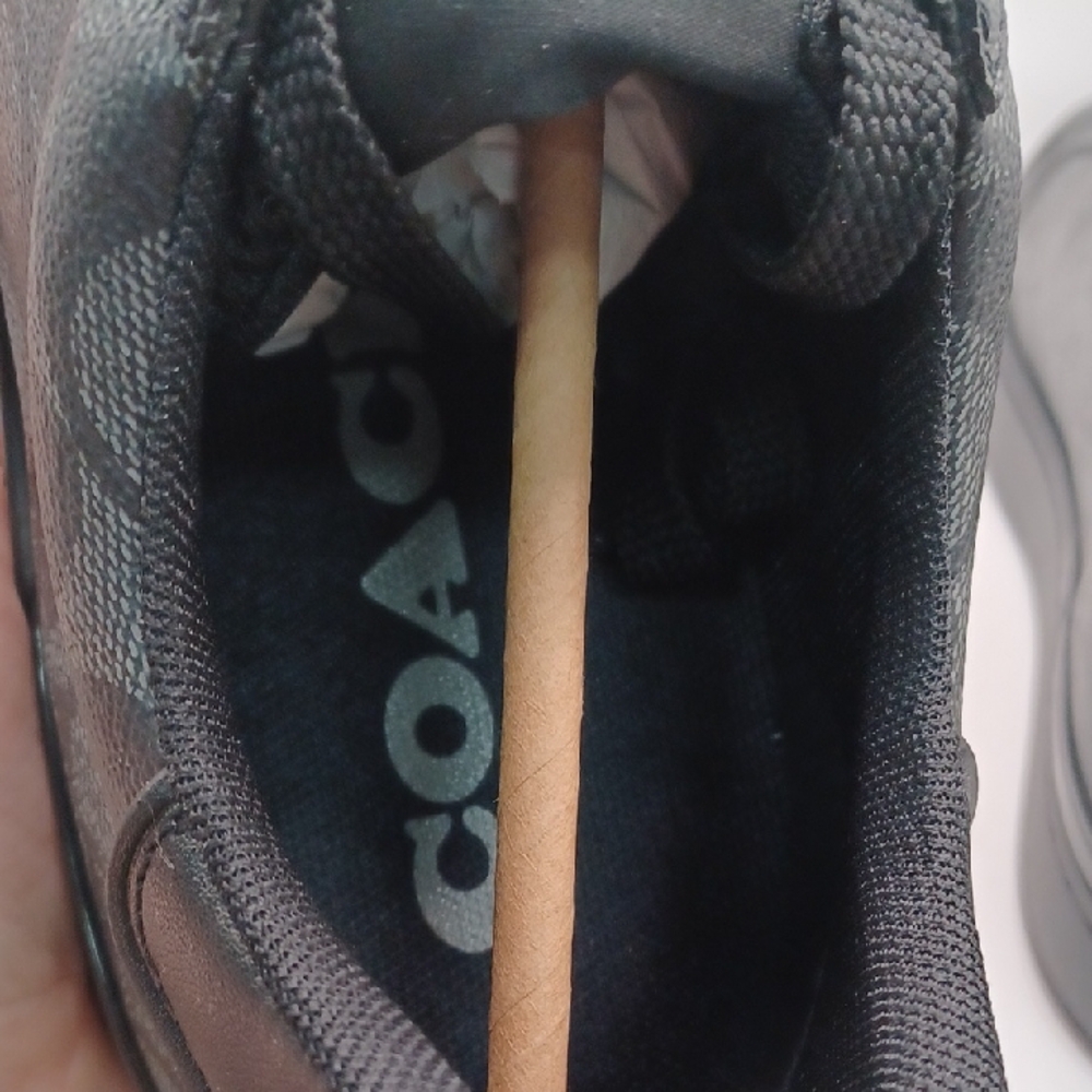 NEW Coach High Line Signature Sneaker-Charcoal/Black Men Size 9D US G4949 - Picture 5 of 16